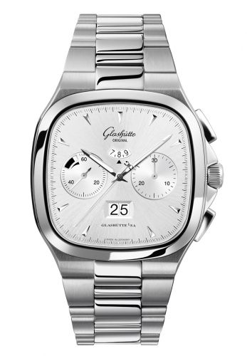 Glashütte Original Seventies Chronograph Panorama Date Silver Bracelet