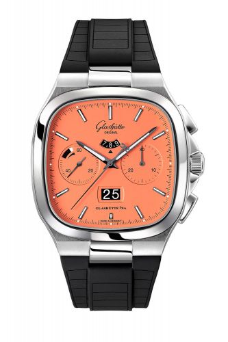 Glashütte Original Seventies Chronograph Panorama Date Vibing Orange Rubber Folding