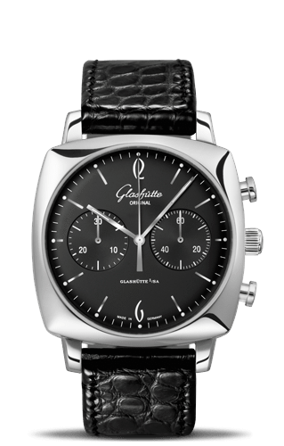 Glashütte Original Sixties Square Chronograph Stainless Steel Black