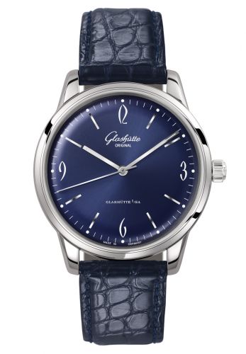Glashütte Original Sixties Stainless Steel Blue Alligator Pin