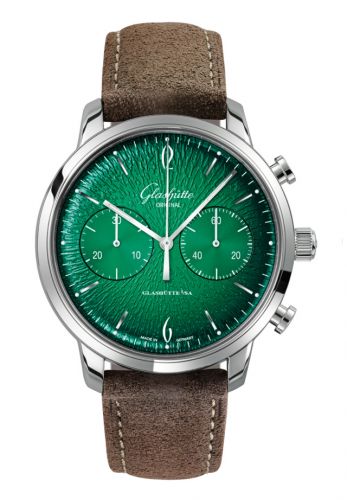 Glashütte Original Sixties Chronograph Stainless Steel Green Pin Annual Edition