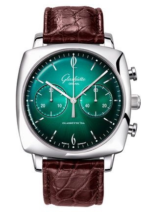 Glashütte Original Sixties Square Chronograph Stainless Steel Forest