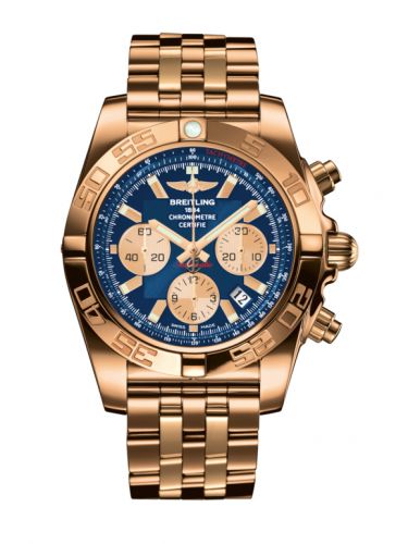 Breitling Chronomat 44 Rose Gold Metallica Blue Bracelet