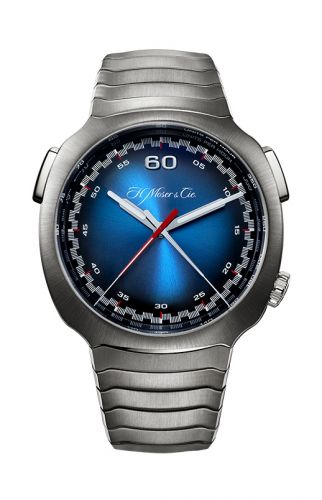H. Moser & Cie Streamliner Flyback Automatic Stainless Steel Funky Blue