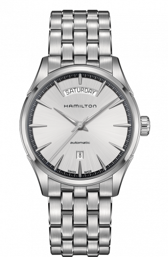 Hamilton Jazzmaster 42 Day Date Stainless Steel Silver Bracelet