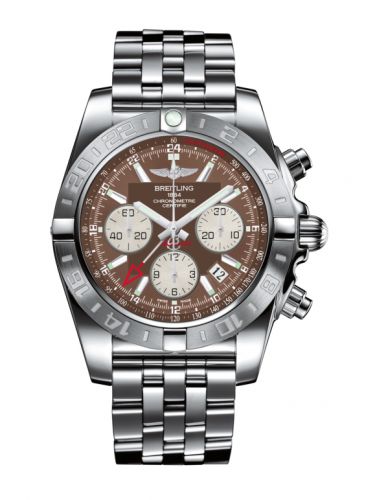 Breitling Chronomat 44 GMT Stainless Steel Metallica Brown Bracelet