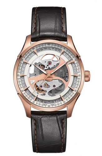 Hamilton Jazzmaster Viewmatic Skeleton Auto Rose Gold