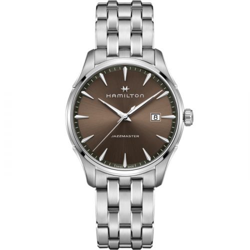 Hamilton Jazzmaster Quartz Stainless Steel Brown Bracelet