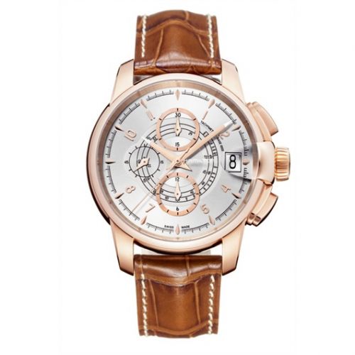 Hamilton Railroad 46 Chrono Rose Gold Silver