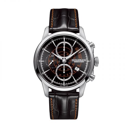 Hamilton Railroad 44 Chrono Stainless Steel Black