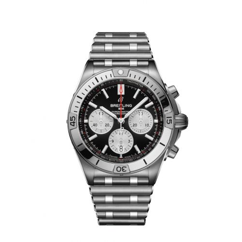 Breitling Chronomat B01 42 Stainless Steel Black Rouleaux