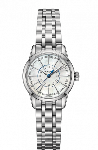 Hamilton Railroad Lady 28 Quartz Stainless Steel MOP Bracelet