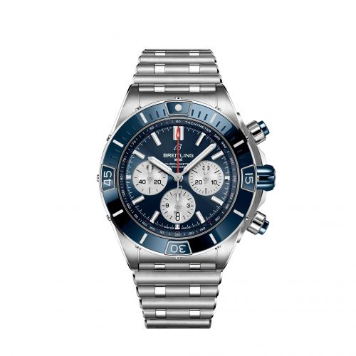 Breitling Super Chronomat B01 44 Stainless Steel Blue Rouleaux