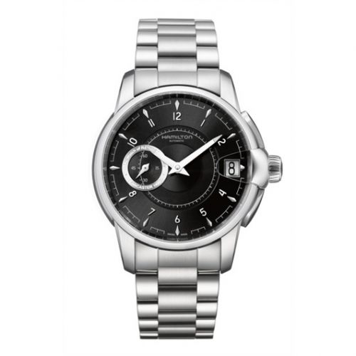 Hamilton Railroad 44 Small Second Auto Stainless Steel Black Bracelet