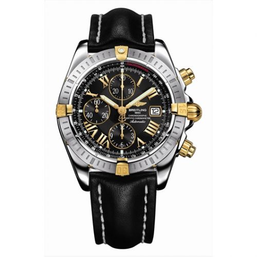 Breitling Chronomat Evolution Stainless Steel Yellow Gold Black - Roman