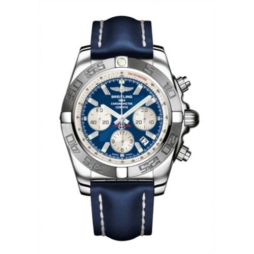 Breitling Chronomat 44 Stainless Steel Blue Calf