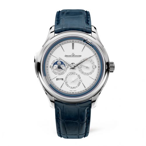 Jaeger-LeCoultre Master Grande Tradition Minute Repeater Perpetual Calendar White Gold Silver Alligator