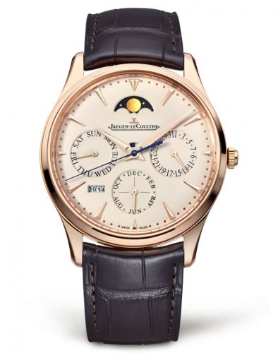 Jaeger-LeCoultre Master Ultra Thin Perpetual Pink Gold Eggshell Alligator