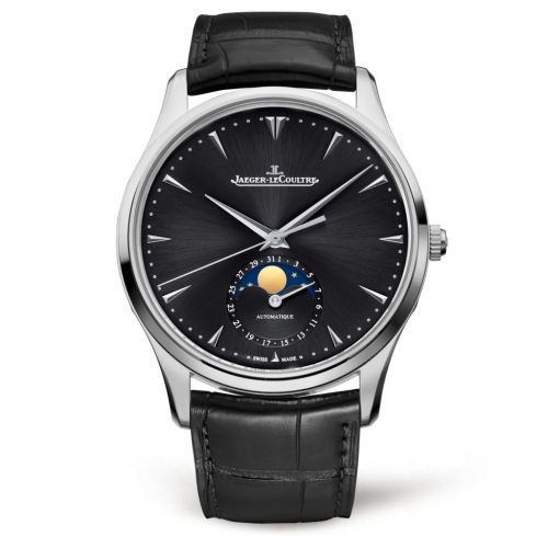 Jaeger-LeCoultre Master Ultra Thin Moon Stainless Steel Black Alligator