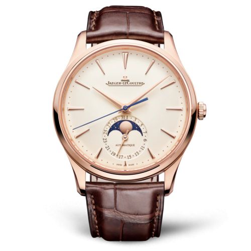 Jaeger-LeCoultre Master Ultra Thin Moon Pink Gold Eggshell Alligator