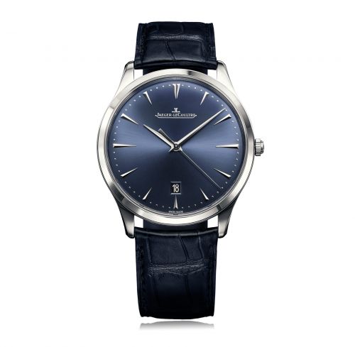 Jaeger-LeCoultre Master Ultra Thin Date Stainless Steel Bucherer Blue