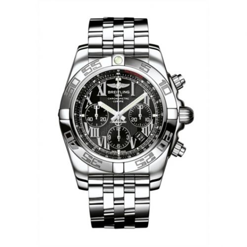 Breitling Chronomat 44 Stainless Steel Onyx Black Roman Bracelet