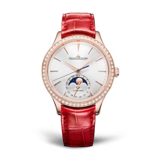 Jaeger-LeCoultre Master Ultra Thin Moon 36 Pink Gold - Diamond Silver Alligator