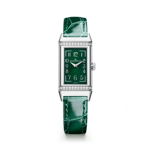 Jaeger-LeCoultre Reverso One Monoface Stainless Steel - Diamond Green Alligator