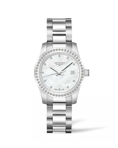 Longines Conquest Quartz 34 Stainless Steel - Diamond MOP