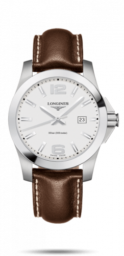 Longines Conquest Quartz 41 Stainless Steel Silver Strap