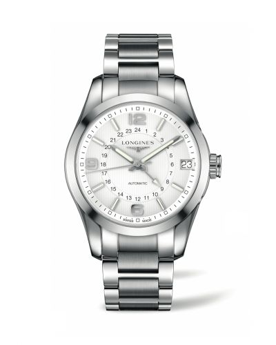 Longines Conquest Classic 42 GMT Stainless Steel Silver Bracelet