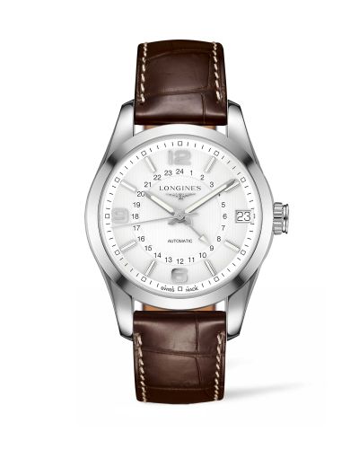 Longines Conquest Classic 42 GMT Stainless Steel Silver