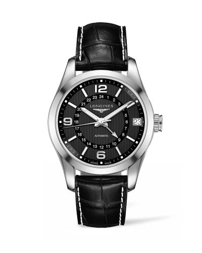 Longines Conquest Classic 42 GMT Stainless Steel Black