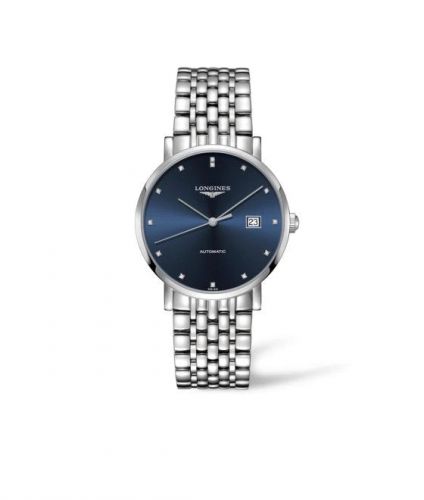 Longines Elegant Collection Automatic 39 Stainless Steel Blue - Diamond Bracelet