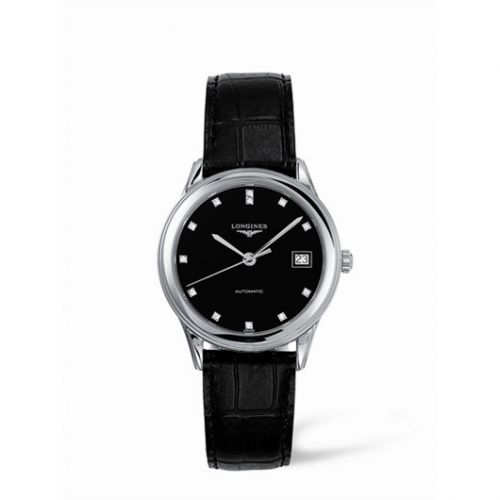 Longines Flagship 35.6 Automatic Stainless Steel Black Diamond