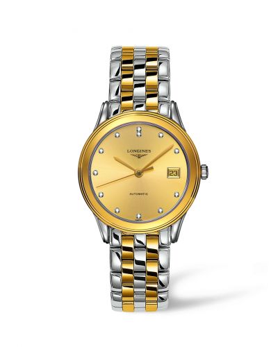 Longines Flagship 35.6 Automatic Two Tone Champagne Diamond