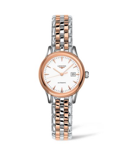 Longines Flagship 30 Stainless Steel - Pink Gold White Bracelet