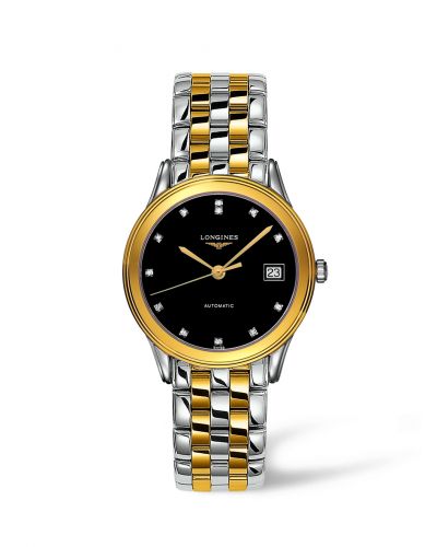 Longines Flagship 35.6 Automatic Two Tone Black Diamond