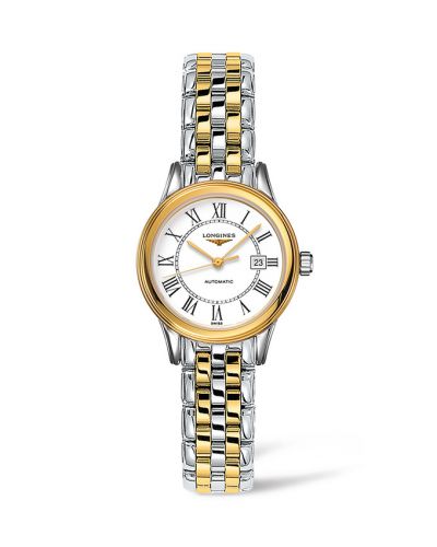 Longines Flagship 30 Stainless Steel - Yellow Gold White - Roman Bracelet