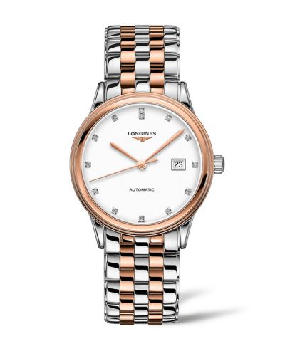 Longines Flagship 40 Stainless Steel - Pink Gold White - Diamond Bracelet