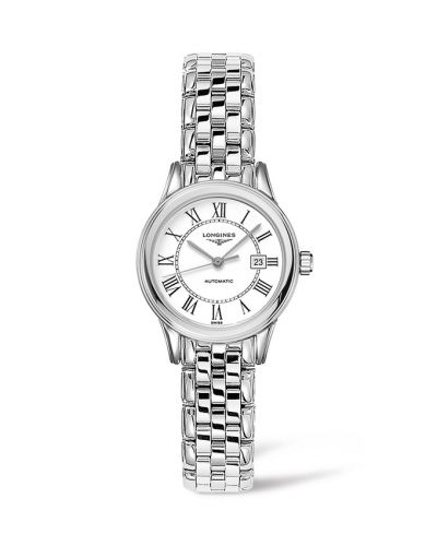 Longines Flagship 30 Stainless Steel White - Roman Bracelet