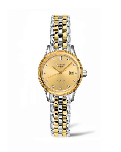 Longines Flagship 30 Stainless Steel - Yellow Gold Gilt - Diamond Bracelet