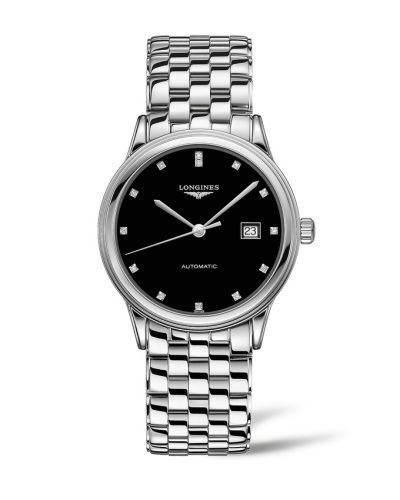 Longines Flagship 40 Stainless Steel Black - Diamond Bracelet