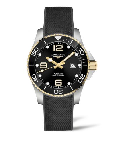 Longines HydroConquest 43 Automatic Stainless Steel - Yellow Gold Black Rubber