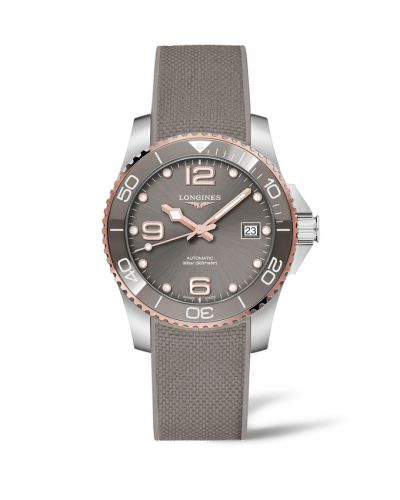 Longines HydroConquest 39 Automatic Stainless Steel - Pink Gold Grey Rubber