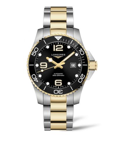 Longines HydroConquest 43 Automatic Stainless Steel - Yellow Gold Black Bracelet