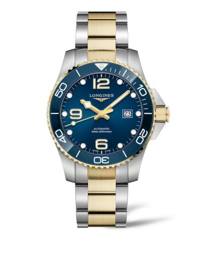 Longines HydroConquest 43 Automatic Stainless Steel - Yellow Gold Blue Bracelet