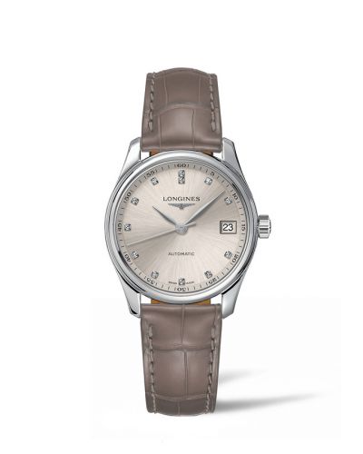 Longines Master Collection Date 34 Stainless Steel Beige - Diamond