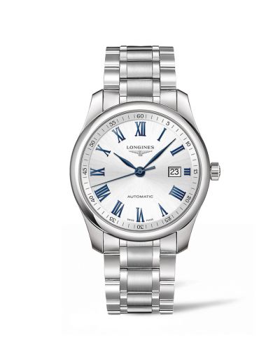 Longines Master Collection 40 Date Stainless Steel Silver - Roman Bracelet