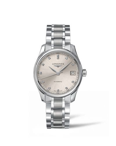 Longines Master Collection Date 34 Stainless Steel Beige - Diamond Bracelet
